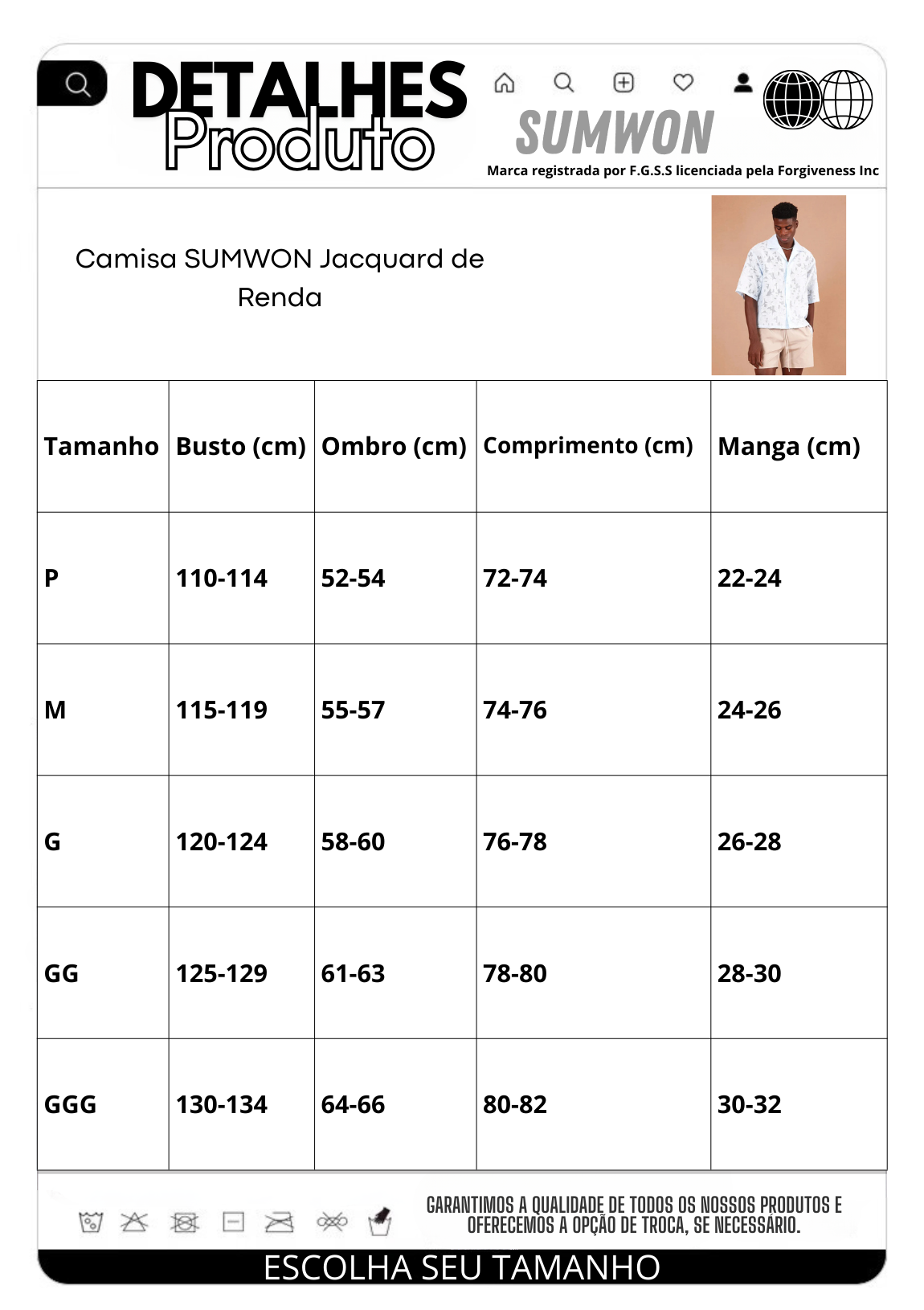 Camisa Jacquard de Renda