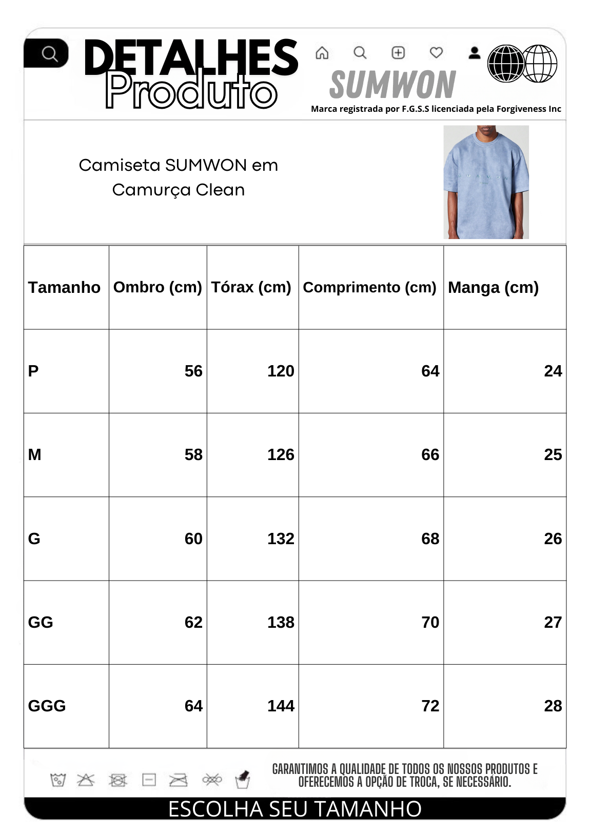 Camiseta SUMWON em Camurça Clean