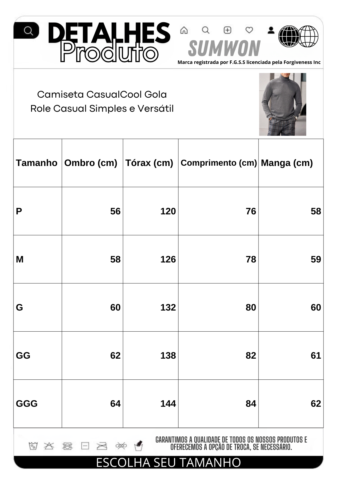 Camiseta CasualCool Gola Role Casual Simples e Versátil