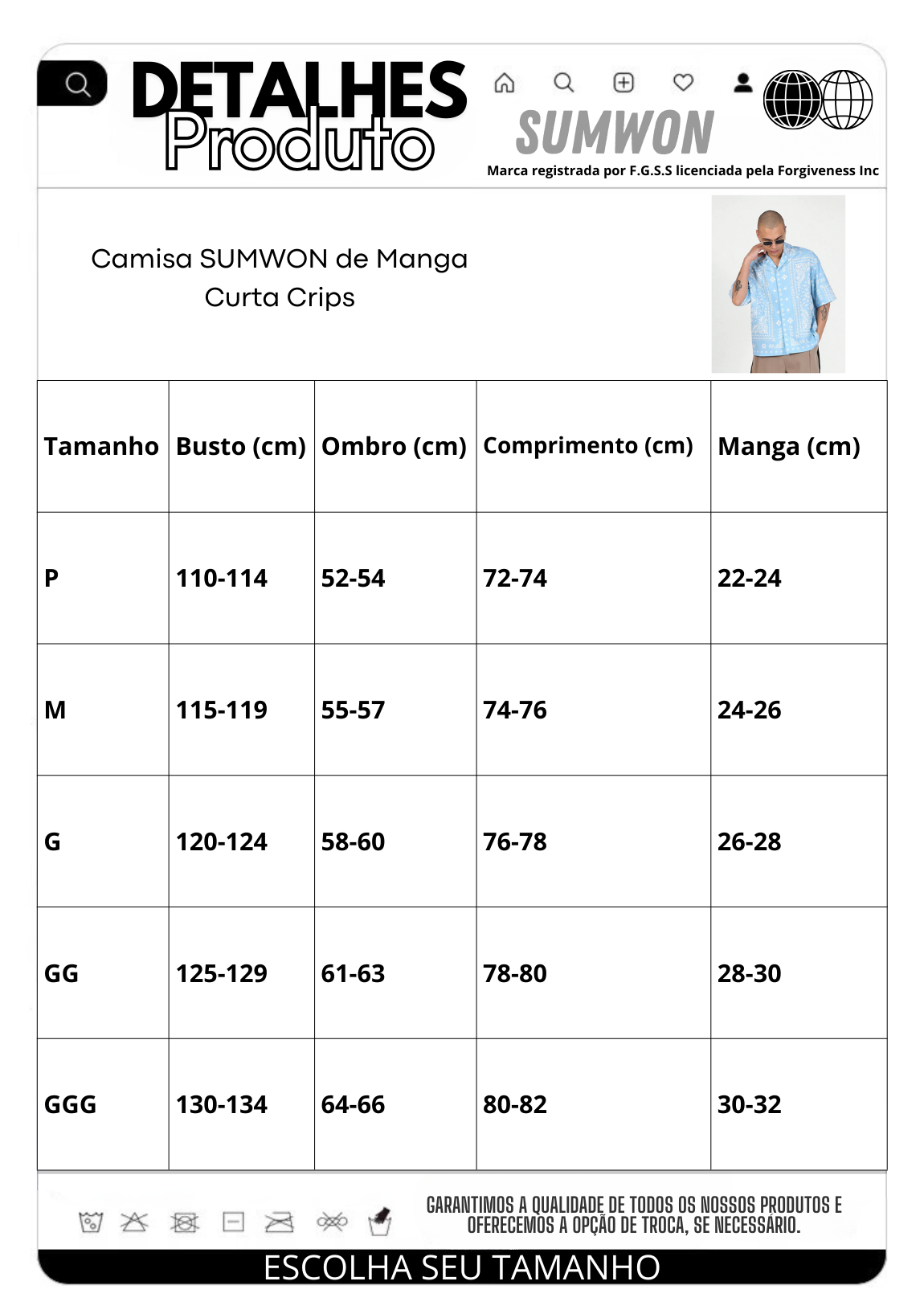 Camisa SUMWON de Manga Curta Crips