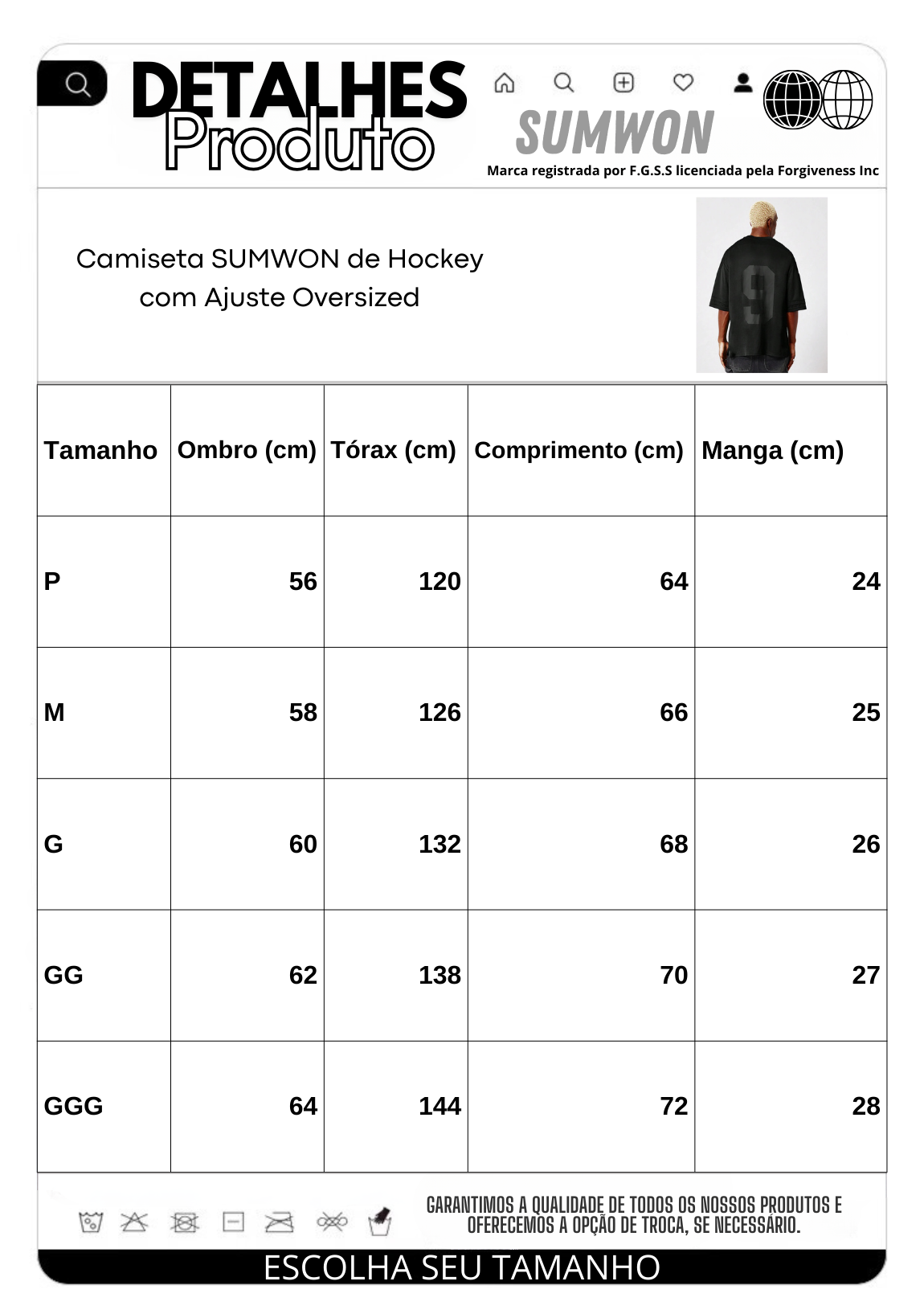 Camiseta SUMWON de Hockey com Ajuste Oversized