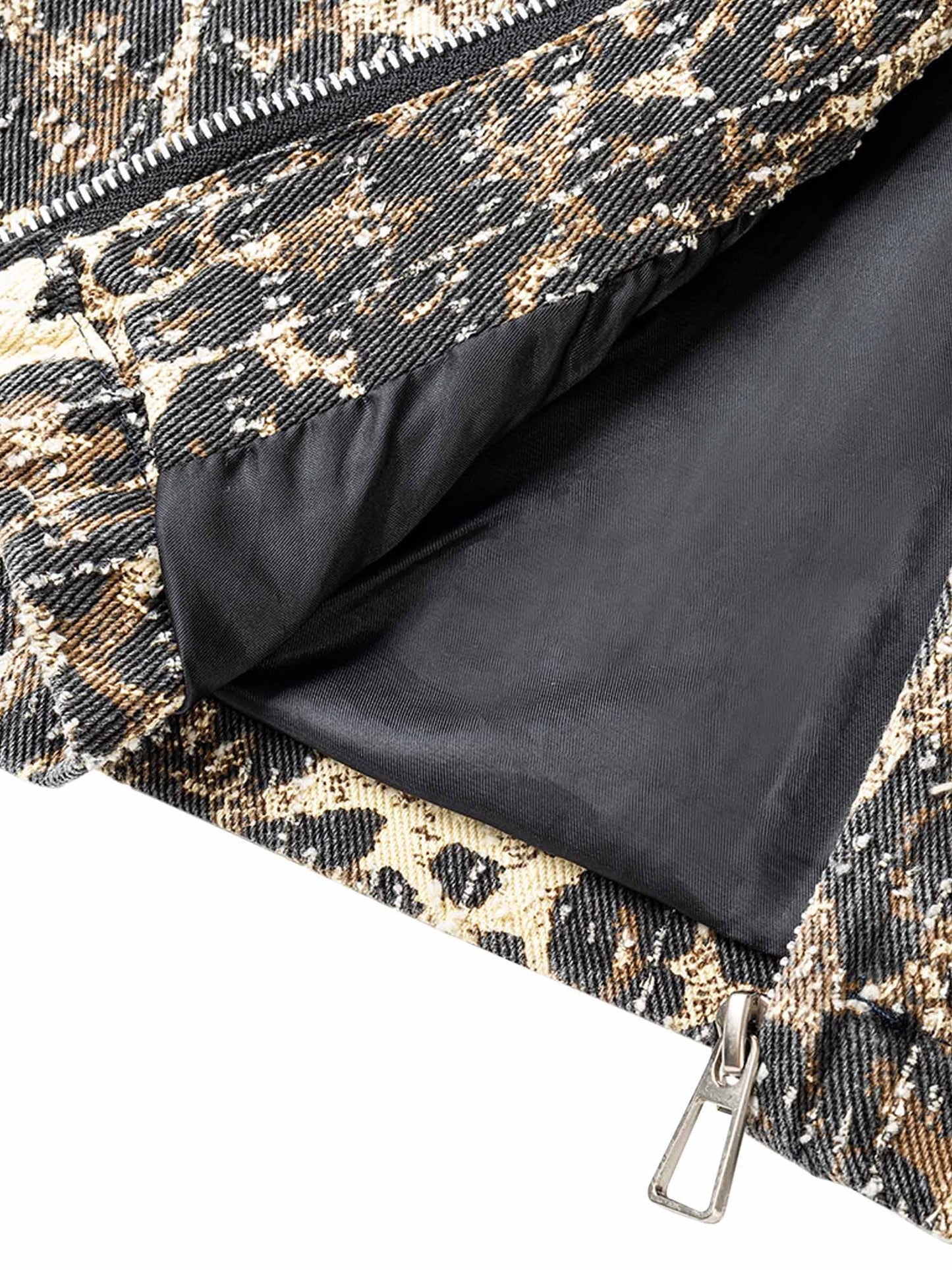 Jaqueta Retro Leopard Printed Denim