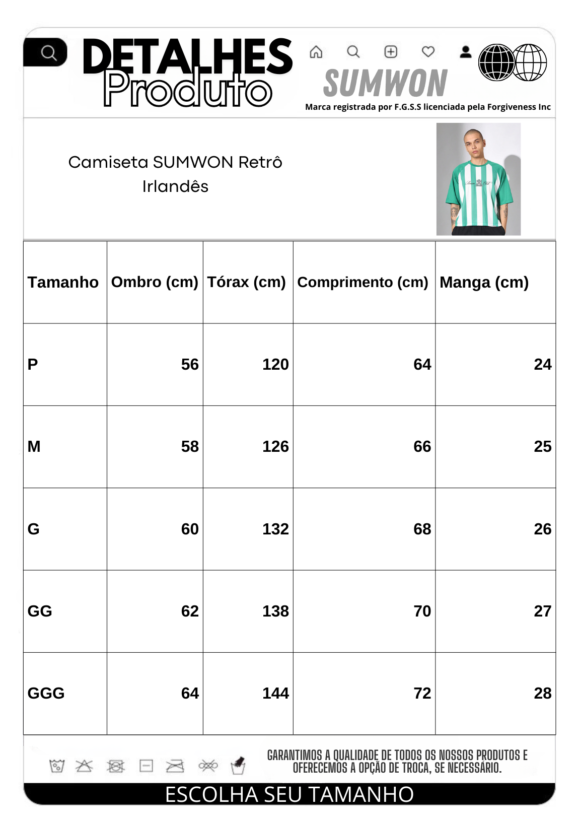 Camiseta SUMWON Retrô Irlandês