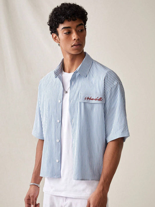 Camisa UrbanChill StreetEZ de manga curta listrada