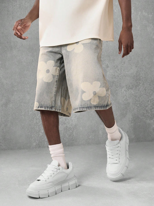 Shorts Denim Florals