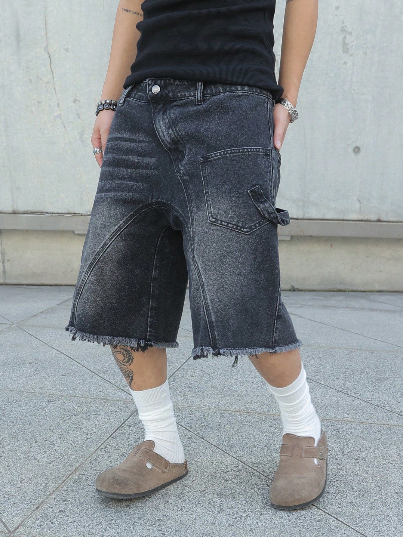 Shorts Denim Black Stusy