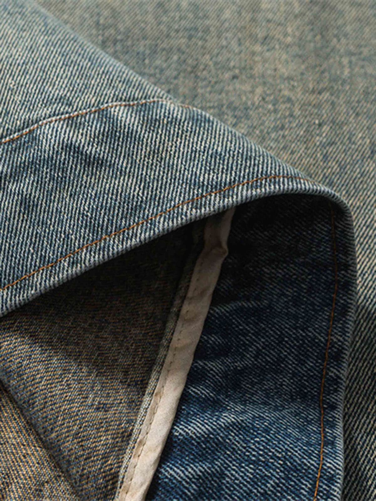 Jaqueta Embroidered Do-over Denim Jacket - 1911