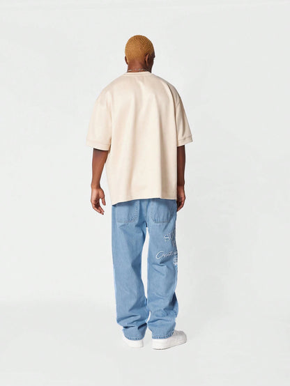 Calça SUMWON Denim reta com bordado