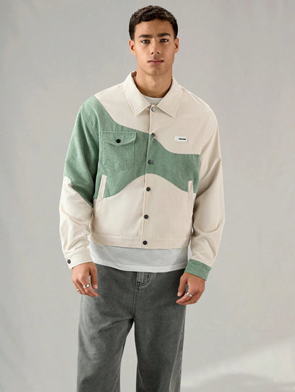 Jaqueta UrbanChill de Corte Folgado em Veludo Cotelê