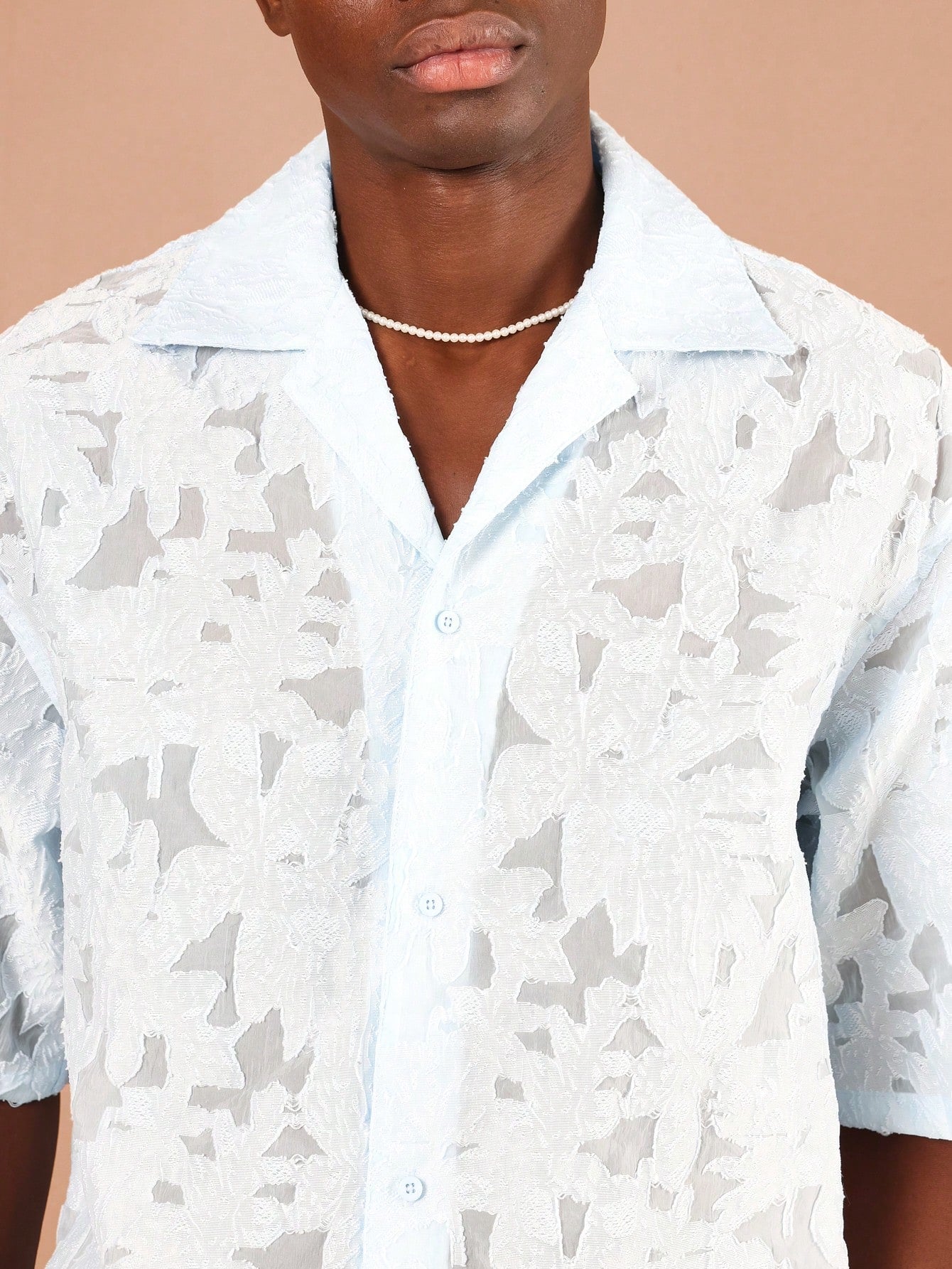 Camisa Jacquard de Renda