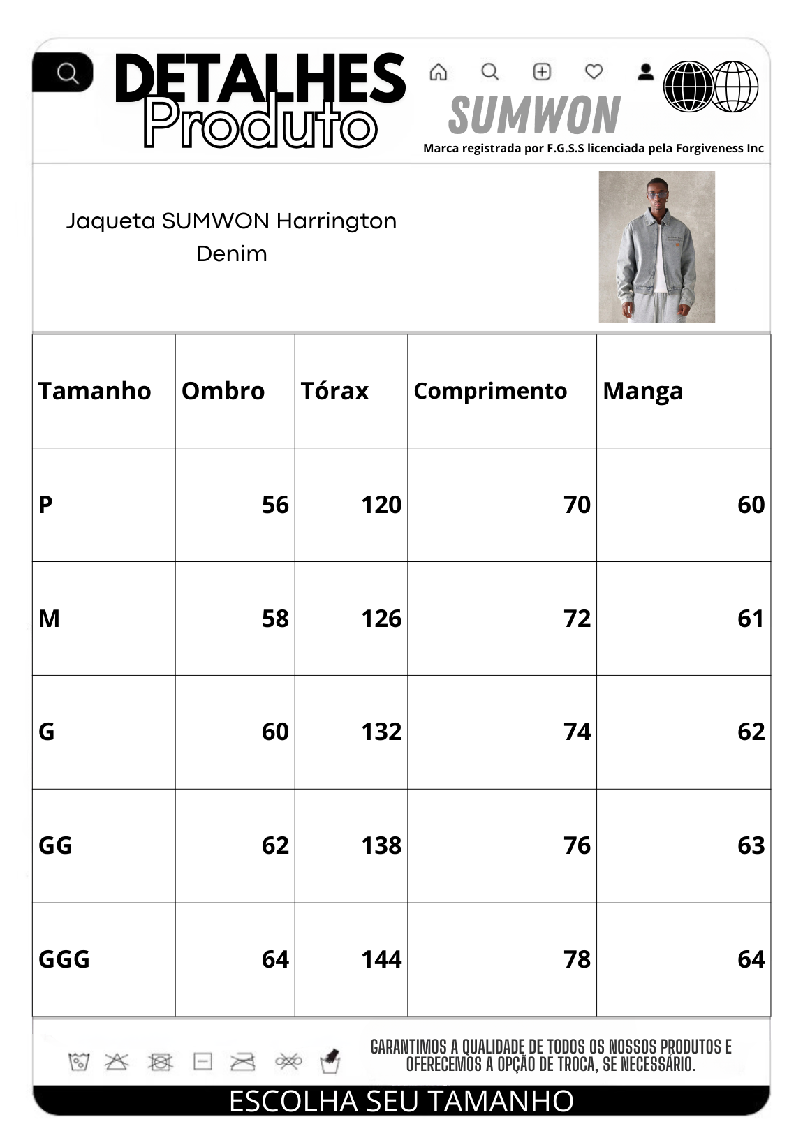 Jaqueta SUMWON Harrington Denim