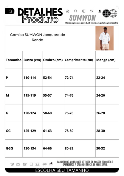 Camisa Jacquard de Renda