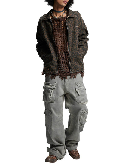 Jaqueta Vintage Washed Cheetah