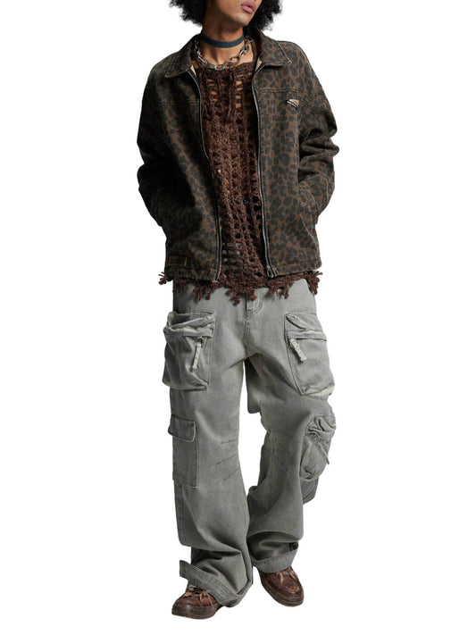 Jaqueta Vintage Washed Cheetah