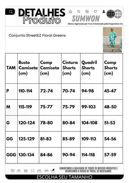 Conjunto StreetEZ Floral Greens