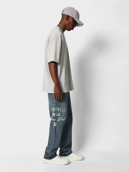 Calça SUMWON Denim reta com bordado