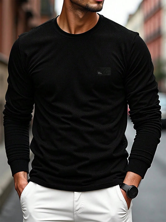 Camiseta CasualCool Black Retro Manga Longa