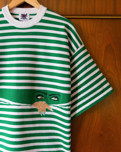 Camiseta KNITTED PEEPING TEE Green Nature