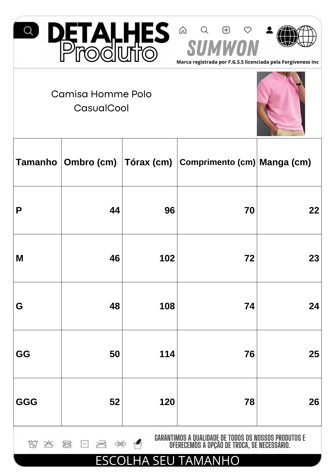 Camisa Homme Polo CasualCool