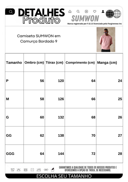 Camiseta SUMWON em Camurça Bordado 9