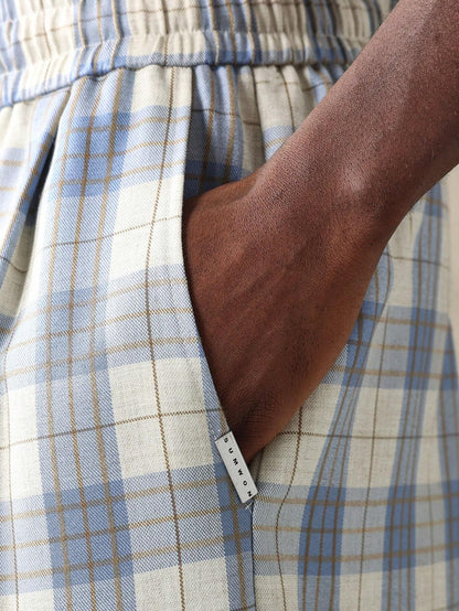 Calça SUMWON Solta Xadrez com Cordões