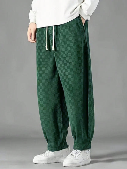 Calça Dauomo de moletom em veludo cotelê