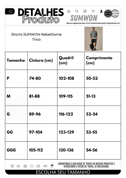 Shorts SUMWON RebelGame Trico