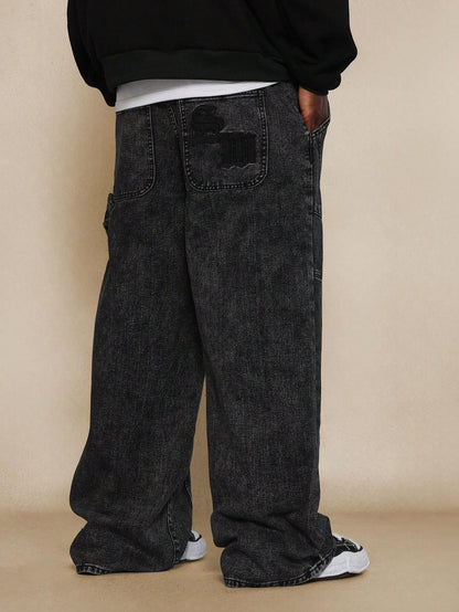 Calça SUMWON Denim Reta Anos 90 com Painéis Curvos