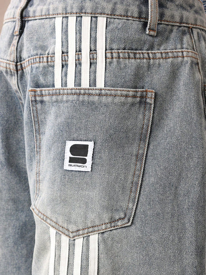 Shorts Denim Oversized de Perna Larga