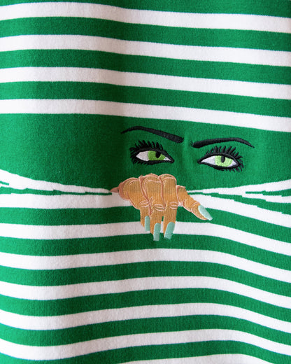 Camiseta KNITTED PEEPING TEE Green Nature