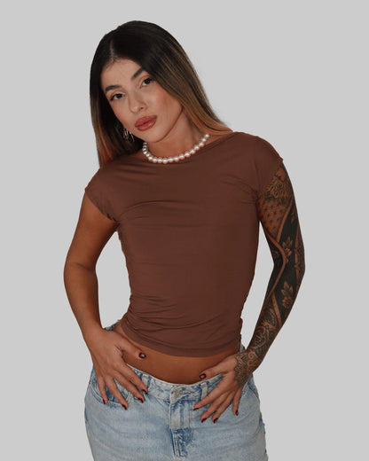 Cropped Back All Baby Tee