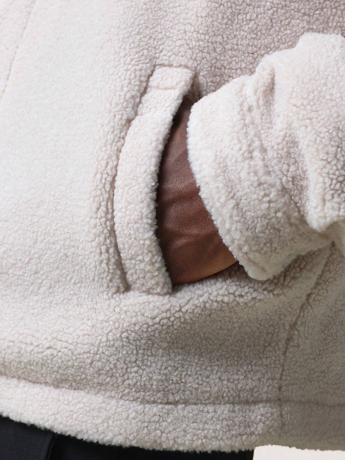 Jaqueta SUMWON Caixa Abotoada em Tecido Borg