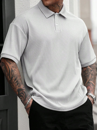 Camisa CasualCool Polo Curta de Abotoamento