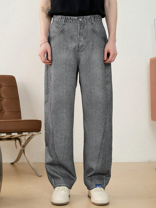 Calça UrbanChill Grey Casual Reta