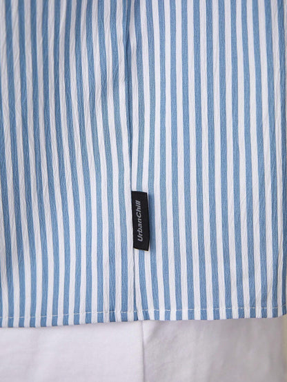 Camisa UrbanChill StreetEZ de manga curta listrada