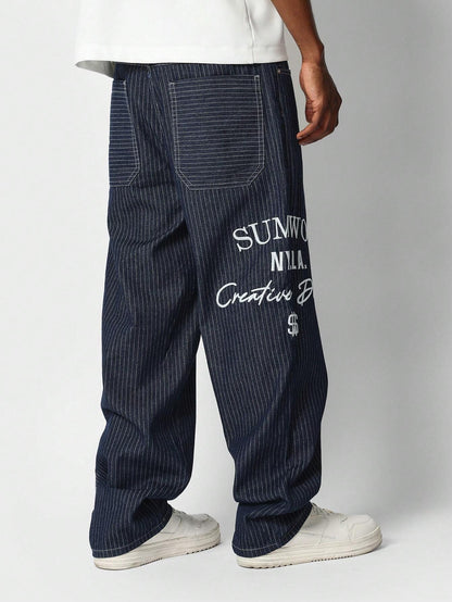 Calça SUMWON Denim reta com bordado