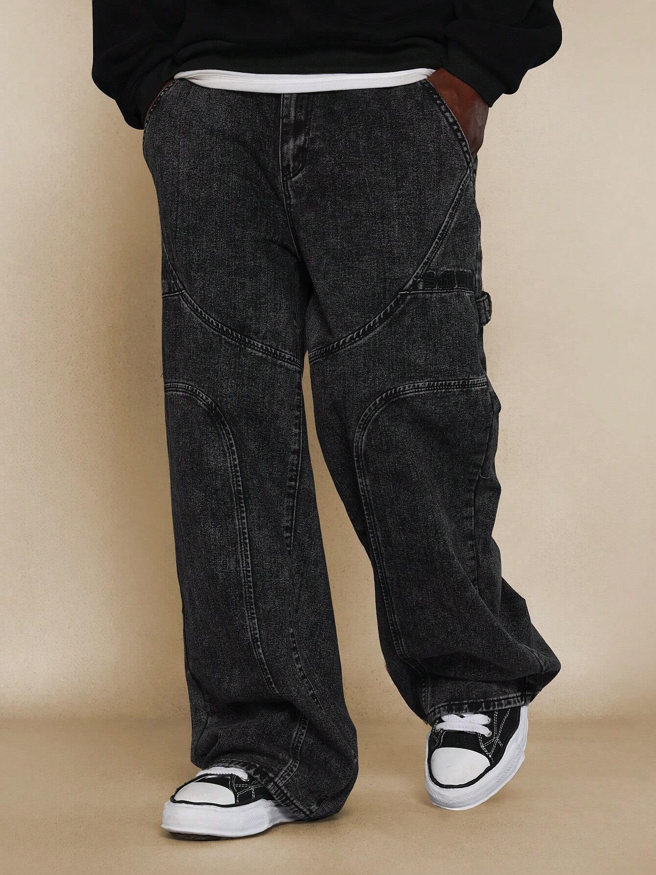 Calça SUMWON Denim Reta Anos 90 com Painéis Curvos