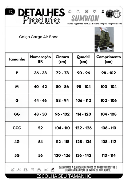 Calça Cargo Air Bone