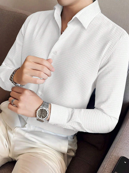 Camisa clássica social elegance manga comprida