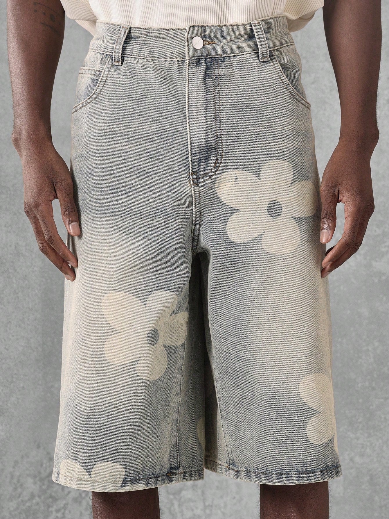 Shorts Denim Florals