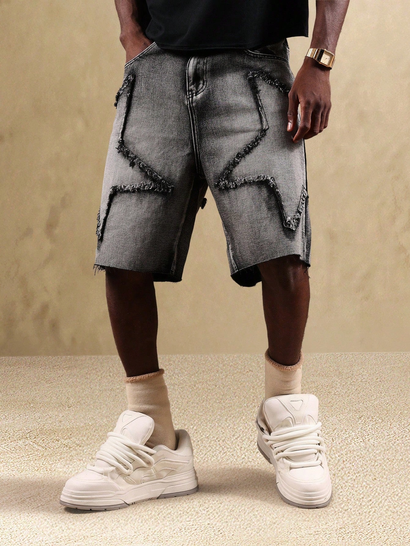 Shorts Cargo Denim Desgastados Star