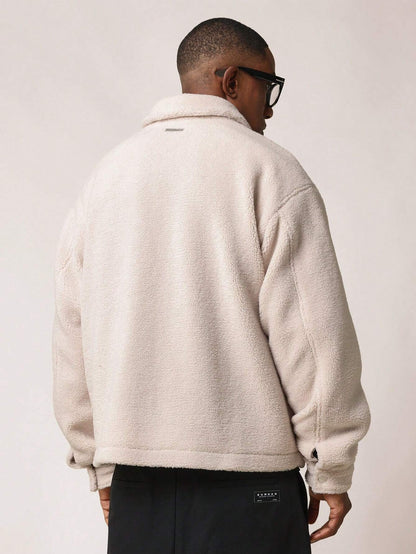 Jaqueta SUMWON Caixa Abotoada em Tecido Borg