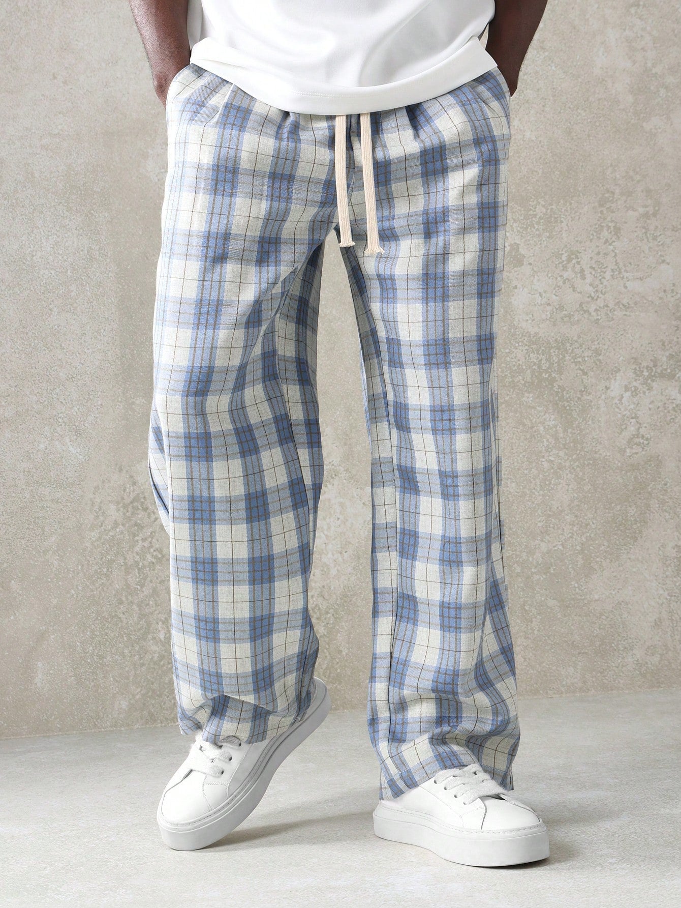 Calça SUMWON Solta Xadrez com Cordões