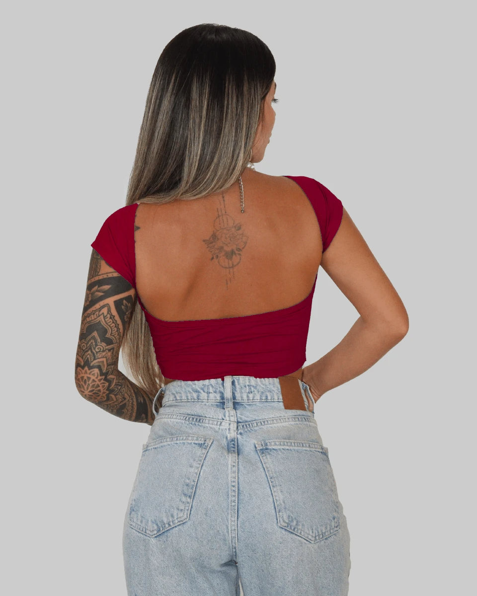 Cropped Back All Baby Tee