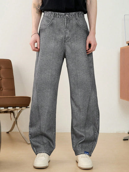 Calça UrbanChill Grey Casual Reta