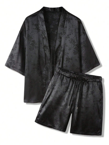 Conjunto SUMWON Hypemode Camisa e Shorts Estampa Floral Jacquard