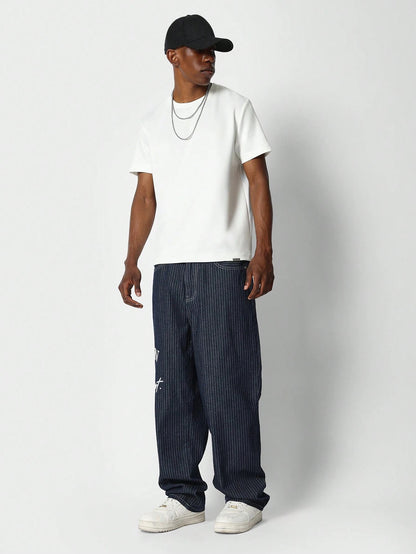 Calça SUMWON Denim reta com bordado