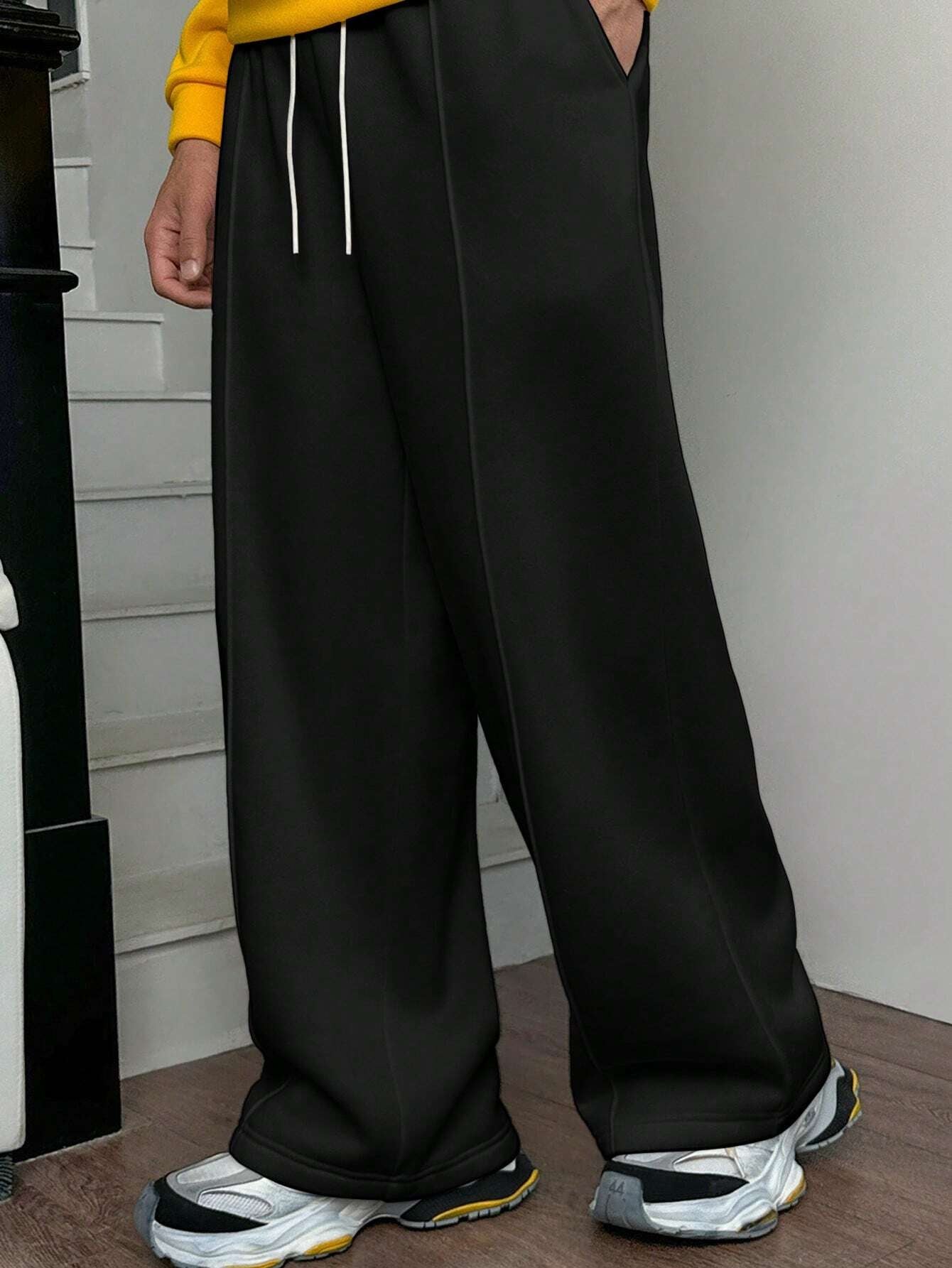 Calça Vintage Oversized Malha Estilo Y2K