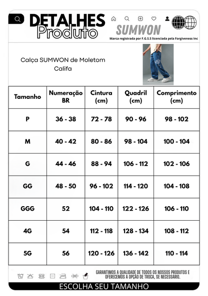 Calça SUMWON de Moletom Califa