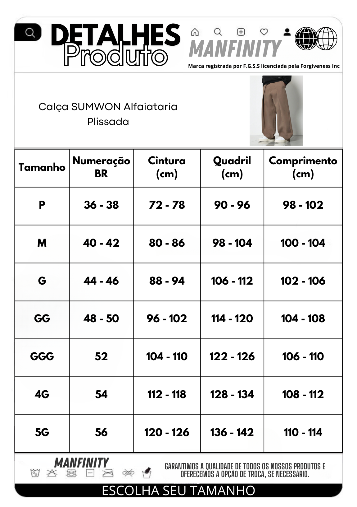 Calça SUMWON Alfaiataria Plissada